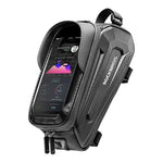 Rockbros B68-1 frame-mounted bicycle bag with phone pocket, 1.7l, black