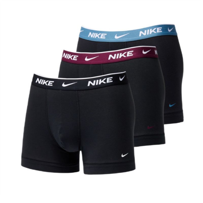 Nike Dri-FIT Everyday Cotton Stretch Trunk 3-Pack Men's Boxer - 0000KE1008-HWX fekete short