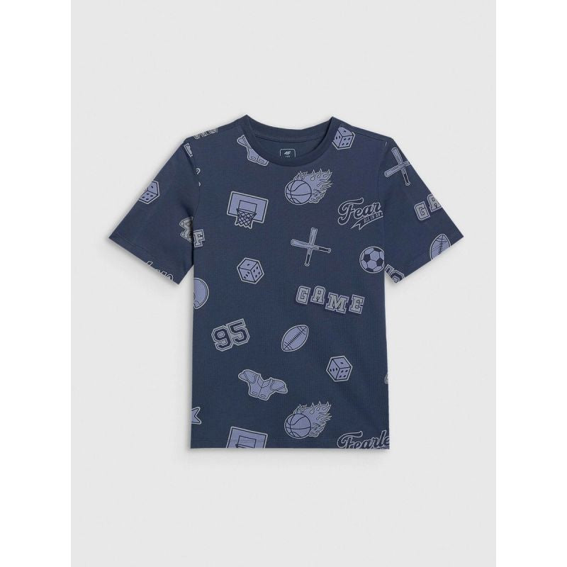 Boy's regular printed T-shirt 4F 4FJRSS26TTSHM3466-31A shirts
