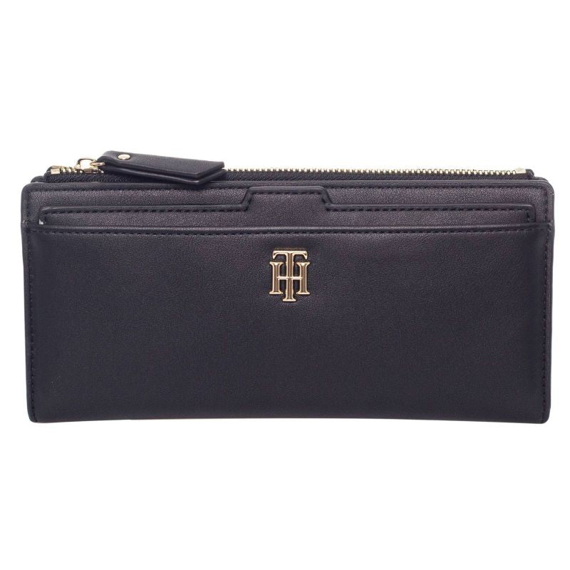 Tommy Hilfiger Seasonal Slim Women's Wallet Black - AW0AW08917 0GJ uniwersalny pénztárca