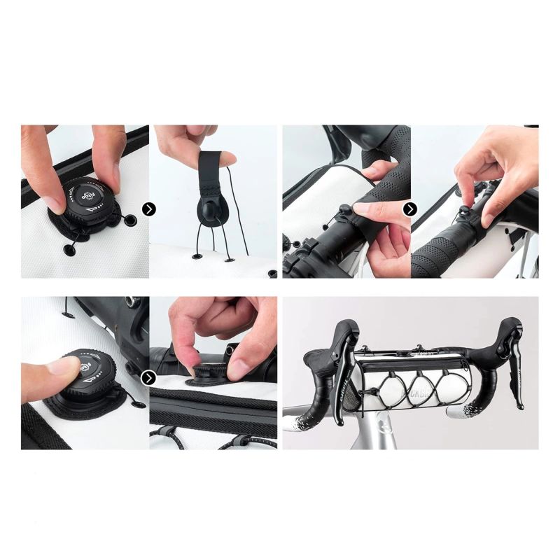 Rockbros TL002 ROAD TO SKY 1.5L Handlebar Waterproof – White biały sporttáska 5907769384219-211531