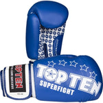 TOP TEN RTT-10 SUPERFIGHT 3000 STARS Boxing Gloves (WAKO APPROVED new) 10 oz+czerwony kesztyű