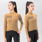 Rockbros TVI Women's Long Sleeve Cycling Jersey Fall/Winter M - Yellow m \ żółty kötött sapka 15310002003-211748