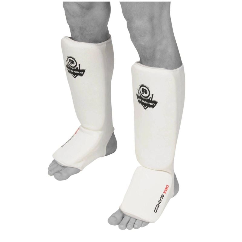 DBX Bushido Flexible Shin Guards - Shinrage White fehér protectors and knee pads