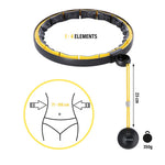 HMS Hhm21 Hula Hop Black/ With Magnets, Tpe Protection And Weight + Counter sárga edzéssegítő 17-44-598
