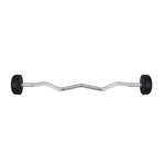 HMS Rubber-coated fixed barbell/bar, curved, 25 kg GSL25 póló 17-58-028
