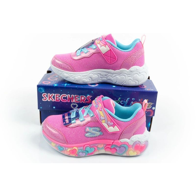Skechers S Lights LED Children's Sports for Girls with Velcro cipő