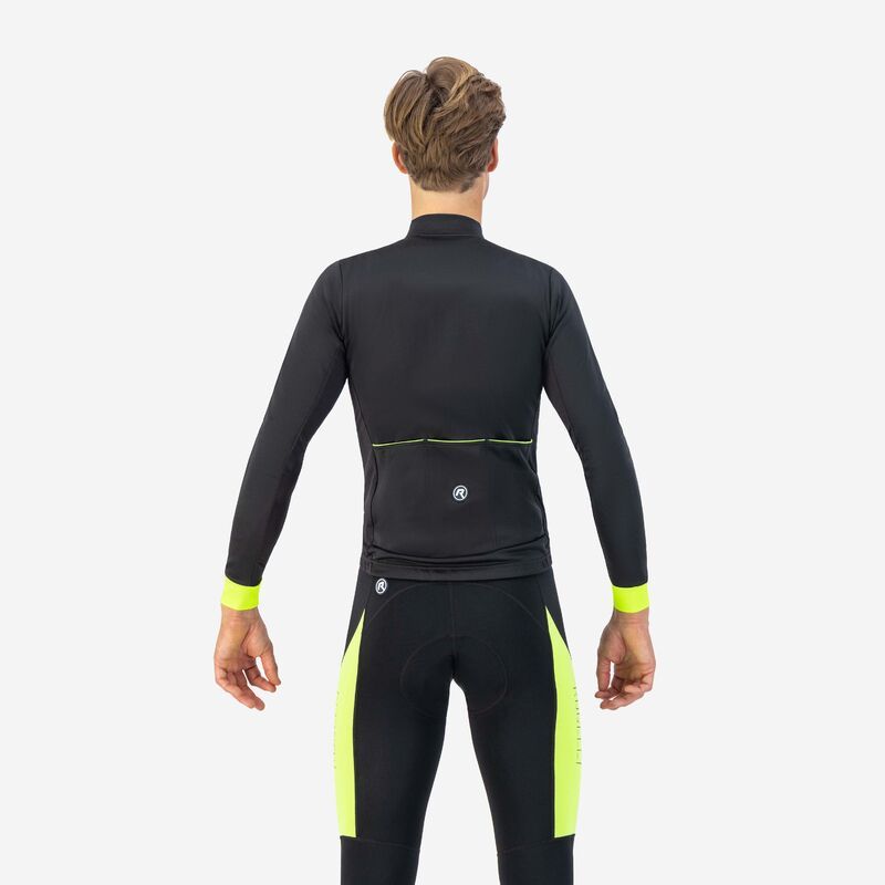 Rogelli long sleeve T-shirt CORE black-fluorescent 3XL fekete póló