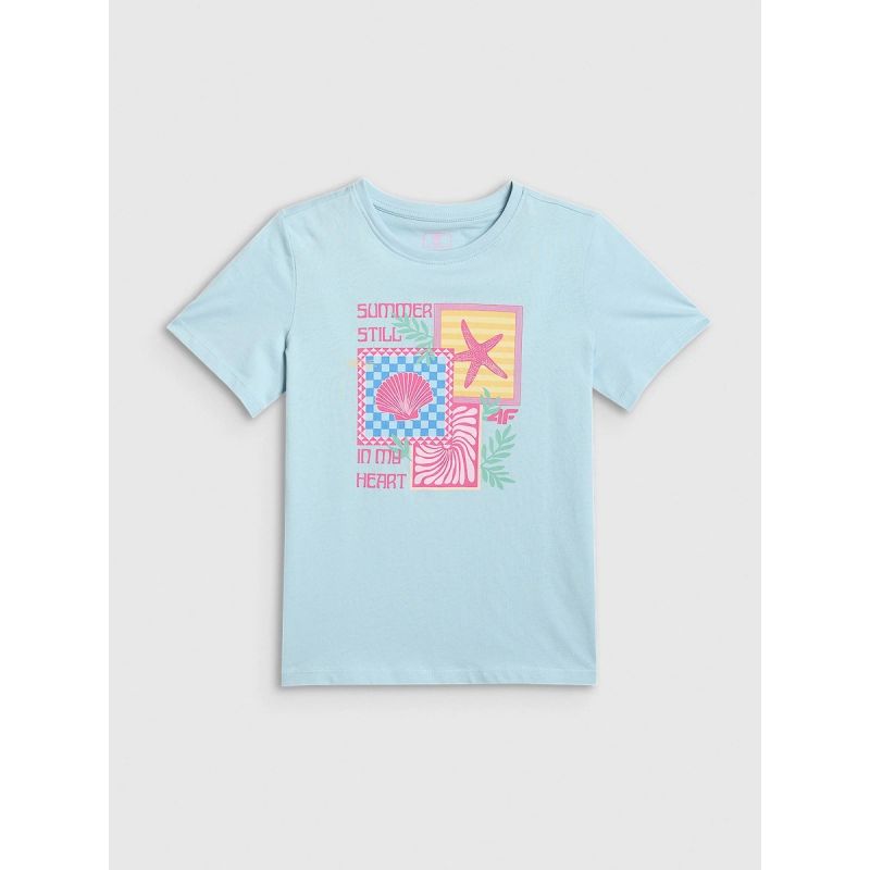 4F Girls' regular printed T-shirt ruházat 4FJRSS26TTSHF4418-33S