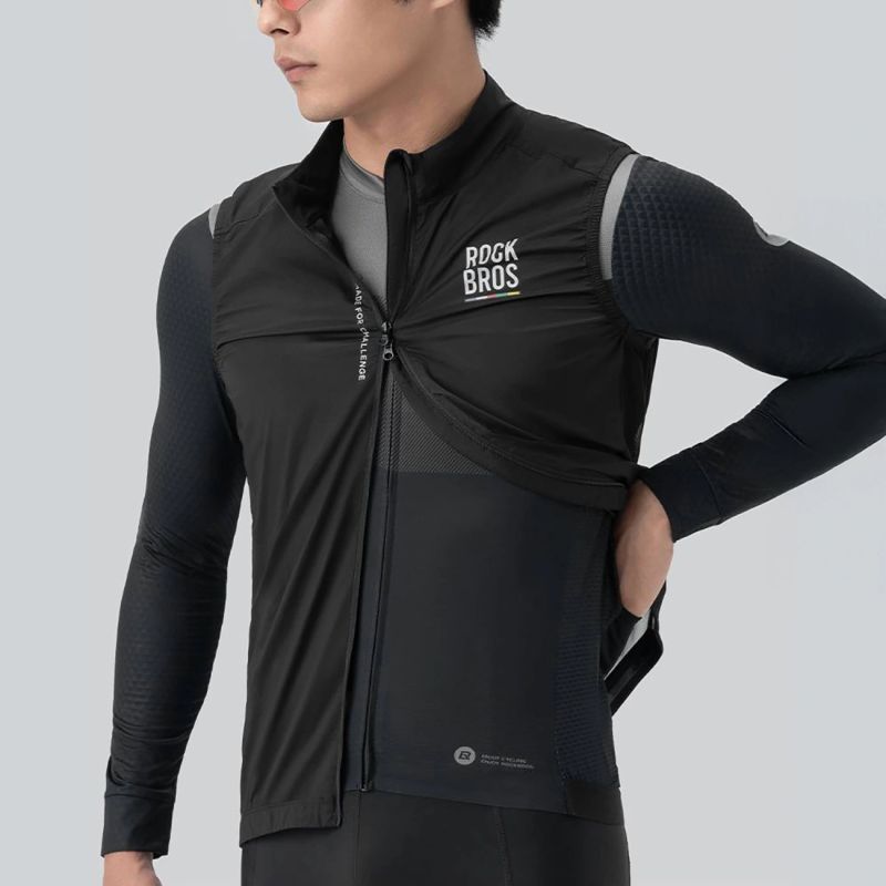 Rockbros ROAD TO SKY men's lightweight breathable cycling vest L - black l \ czarny vests