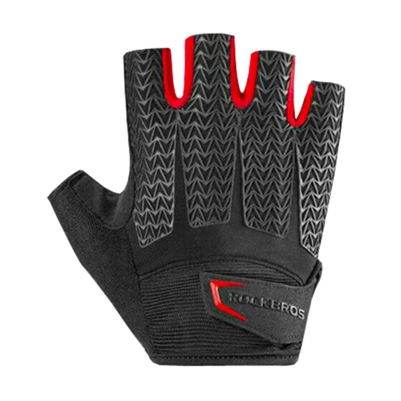 Rockbros S cycling gloves with gel inserts - black and red s \ czarny || czerwony kesztyű