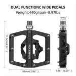 Rockbros PD15-BK Aluminum Alloy Bicycle Pedal Set - Black fekete sets 304004-157397