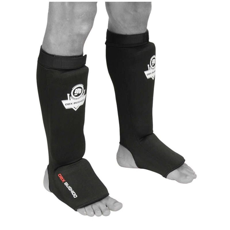 DBX Bushido Flexible Shin Guards - Shinrage Black fekete protectors and knee pads