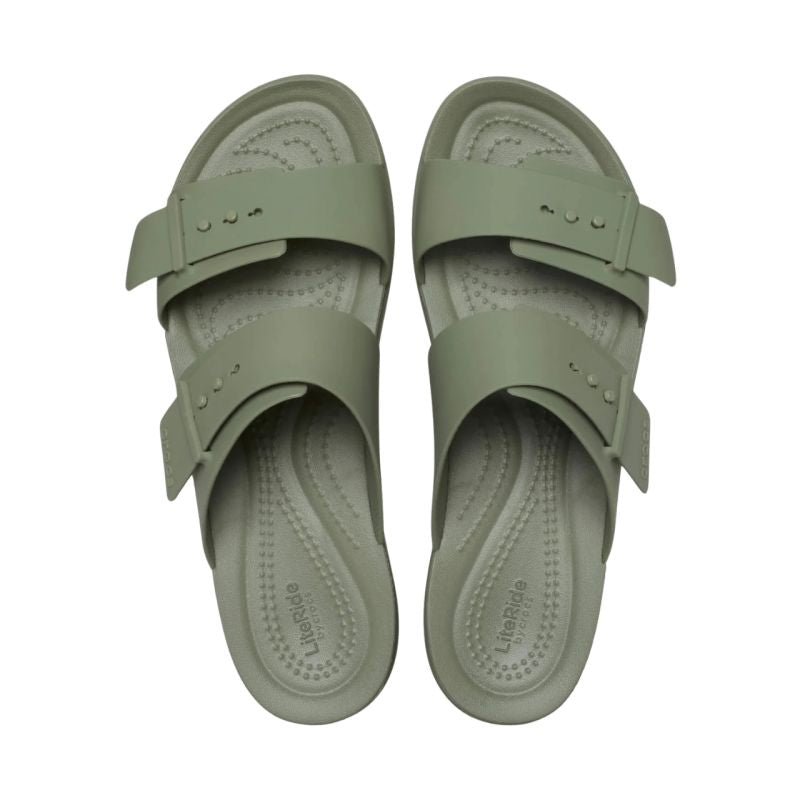 Crocs Brooklyn Buckle Low Women's Slides Green 211215 3BX
