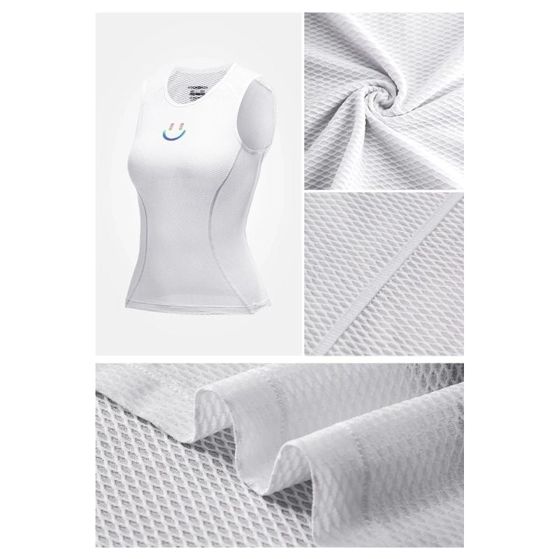 Rockbros Women's Quick-Dry Sleeveless Cycling Jersey M/L - White