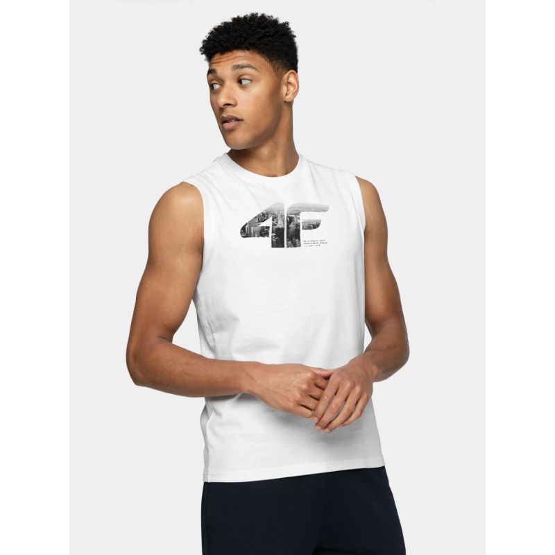 Men's sleeveless 4F 4FWSS26TSLEM357-10S 5xl póló
