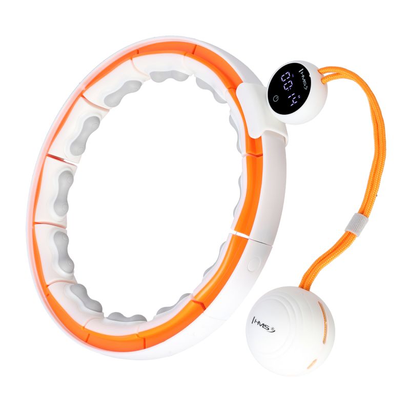 HMS Hhm21 Hula Hop White/Orange With Magnets, Tpe Protection And Weight + Counter narancssárga edzéssegítő 17-44-597