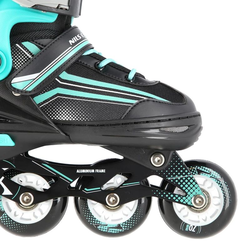 Nils Extreme Nh18190 2in1 Roller Skates Black-Blue Size M (34-38) With Replaceable Hockey Blade kék görkorcsolya