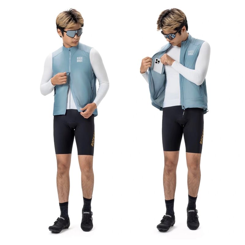 Rockbros Spring/Autumn Windproof Vest Size M - Blue niebieski \ m vests