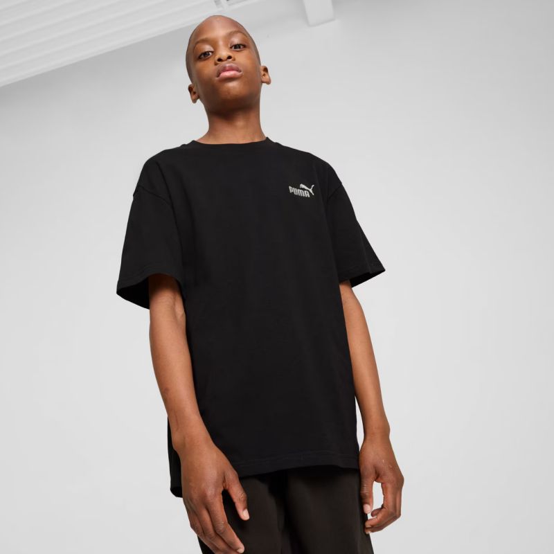 Puma ESS Small No. 1 Logo Relaxed Tee for Kids Black 684920