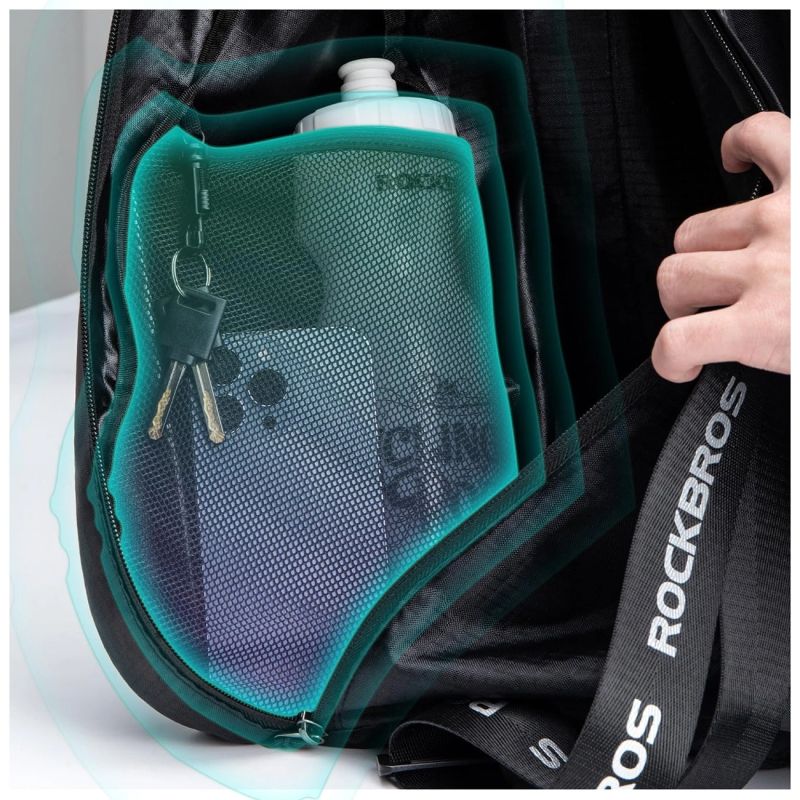 Rockbros H34 Backpack with Helmet Holder - Black fekete hátizsák