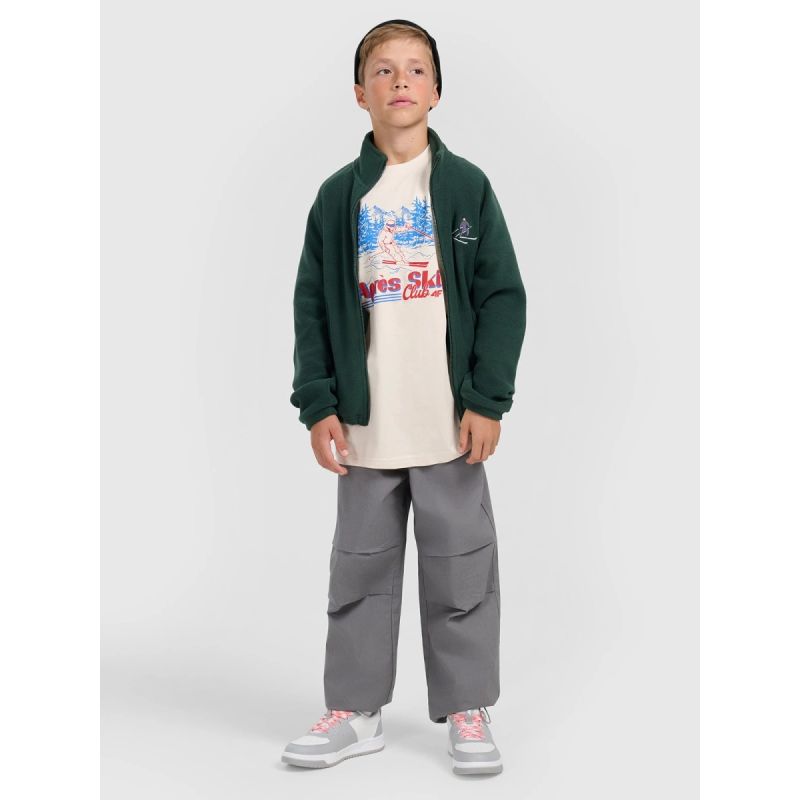 4FWarm fleece with stand-up collar for boys 4F 4F4FJRAW25TFLEM438-40S pulóver