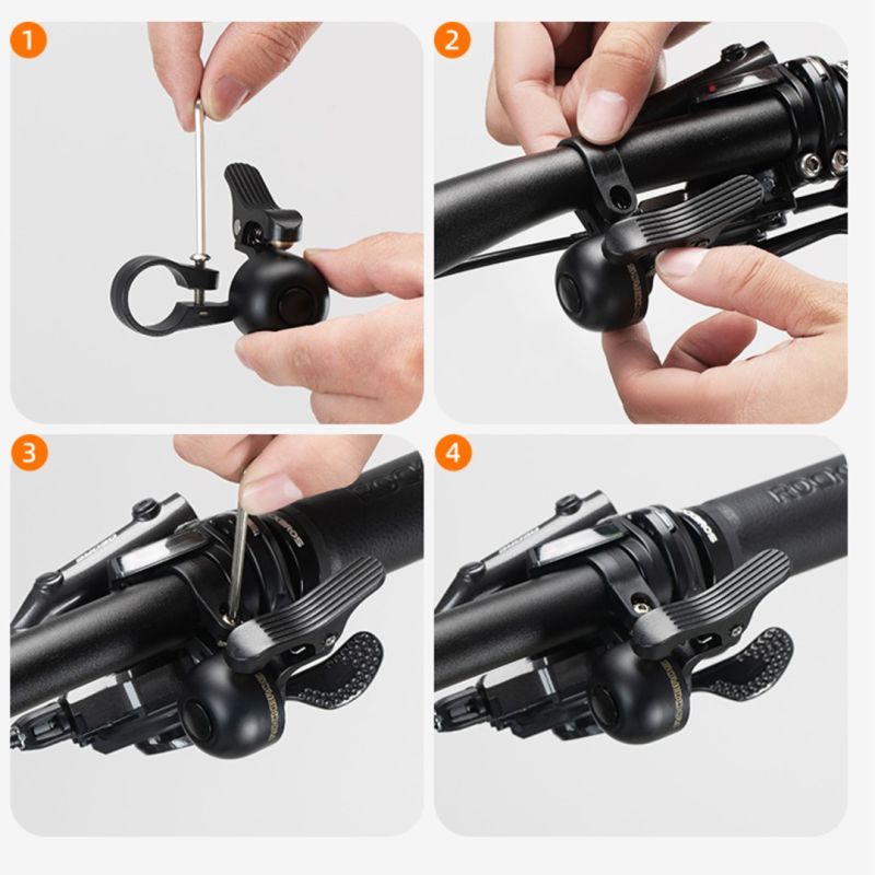 Rockbros aluminum bell right assembly black