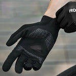 Rockbros cycling gloves spring/summer/autumn, full, size: XL - black czarny \ xl kesztyű