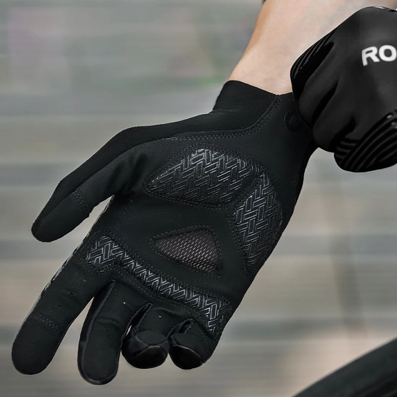 Rockbros cycling gloves spring/summer/autumn, full, size: XL - black czarny \ xl kesztyű