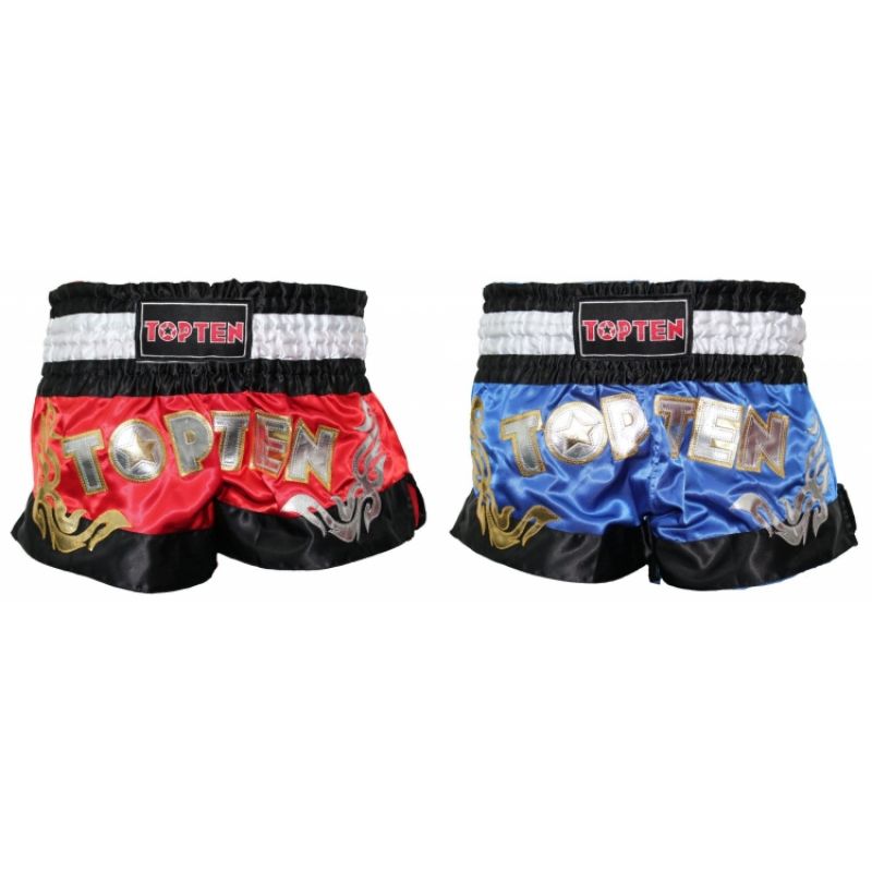 TOP TEN Kickboxing "TOP TEN" czerwony+l short