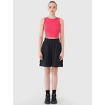 Women's knitted crop top 4F