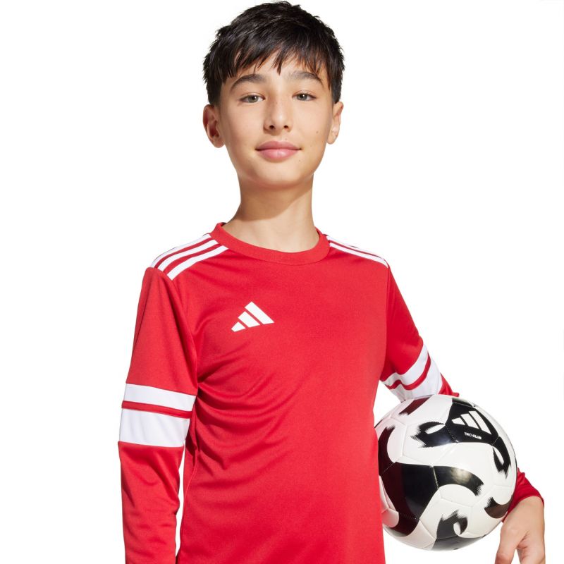 adidas Squadra 25 Long Sleeve Jersey for Kids Red and White JJ0041 General