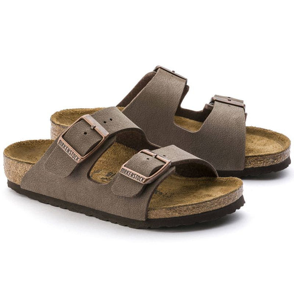 Birkenstock Arizona Kids Birko-Flor Nubuk Mocha narrow flip-flops for kids (0552893) cipő