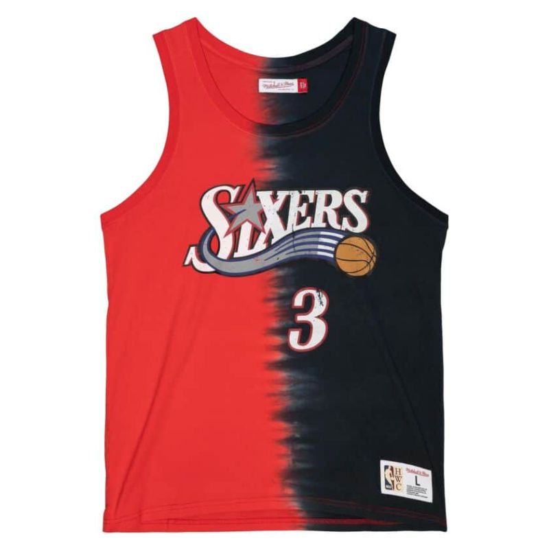 Mitchell & Ness NBA Philadelphia 76ers Allen Iverson Tie Dye Cotton Tank - TTNK3206-P76YYAIVRDBK atléta