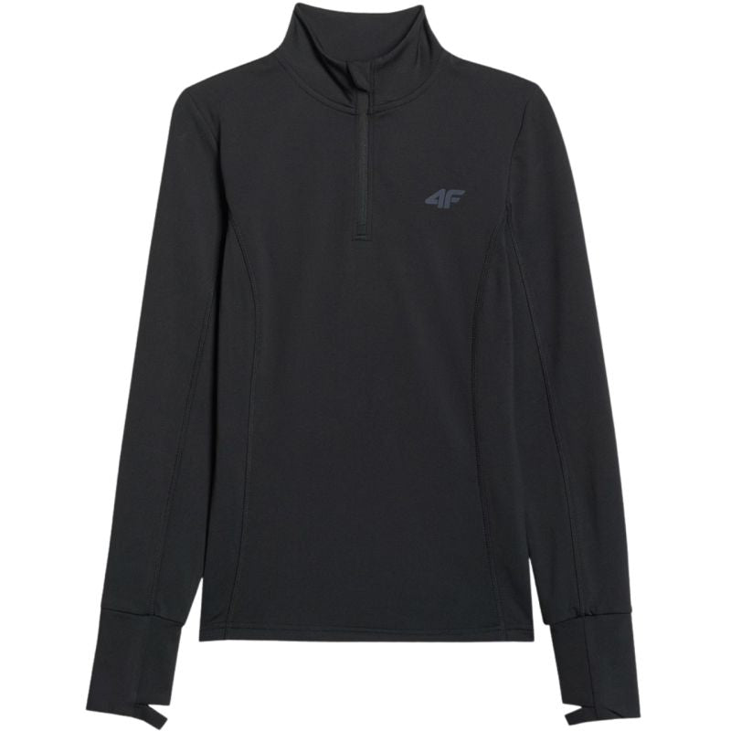 4f Women's thermal sweatshirt F098 deep black 4FWAW25UBRUF098 20S Kiegészítő