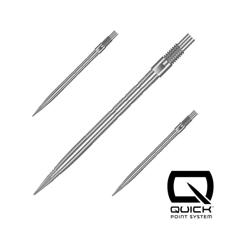 Harrows QUICK POINT sharp steel tips - MICRO RIGDE silver 40 mm leggings