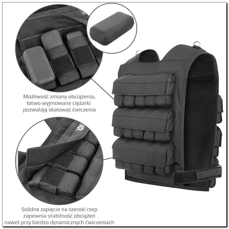HMS 30kg Cordura KTO30 Weighted Training Vest mellény 17-62-211
