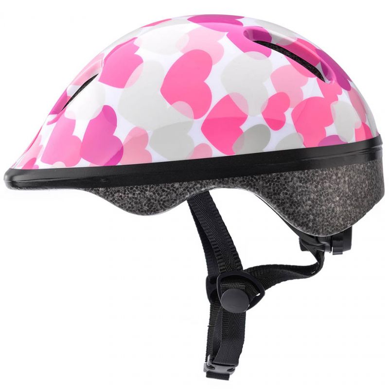 Meteor KS06 Hearts pink bike helmet size XS 44-48cm Jr rózsaszín helmets