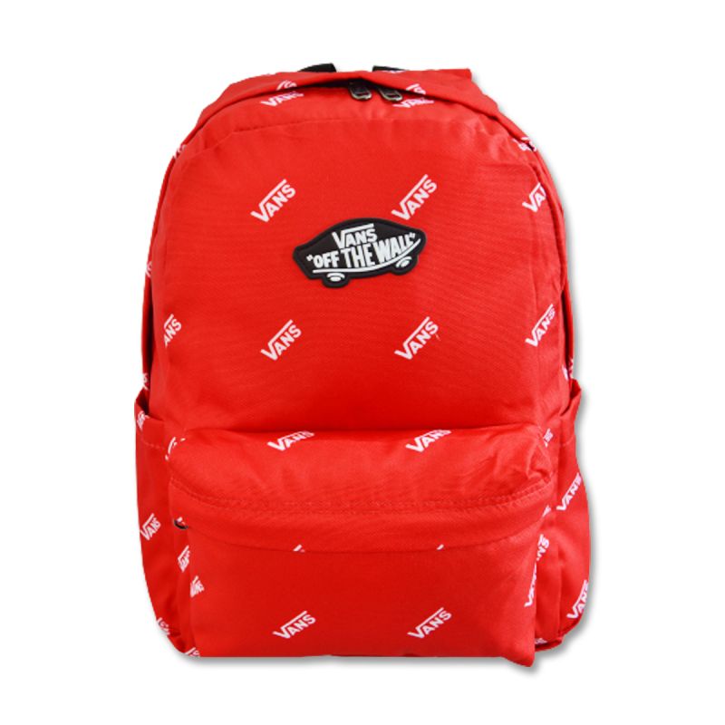 Vans New Skool Backpack 20L True Red - VN0006280PZ1 uniwersalny hátizsák