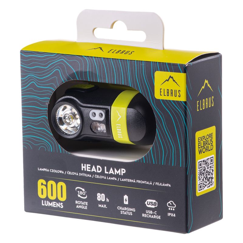 Elbrus Headlamp Nova Light sárga tourist equipment, headlamps