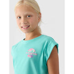 Girls' printed top 4F 4FJRSS24TTSHF2052-35S póló