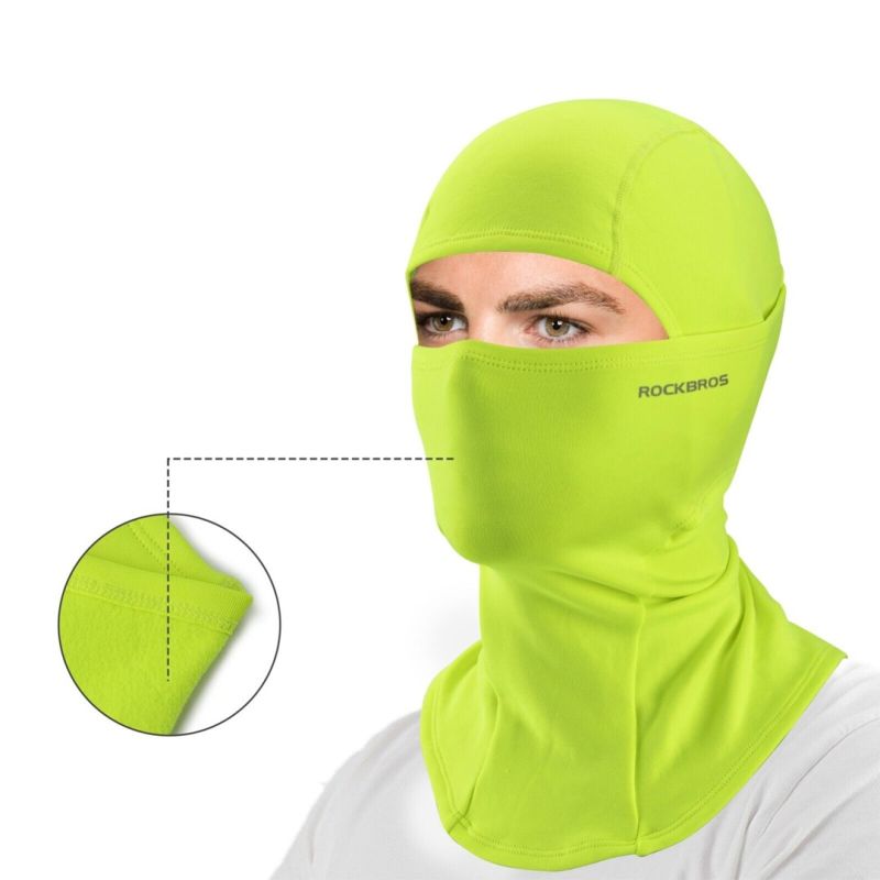 Rockbros insulated balaclava fluo green