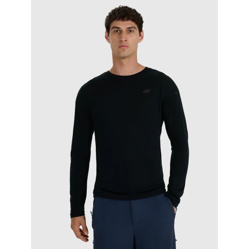 Men's quick-drying trekking longsleeve with merino wool 4F 4FWAW25TFLOM430-20S