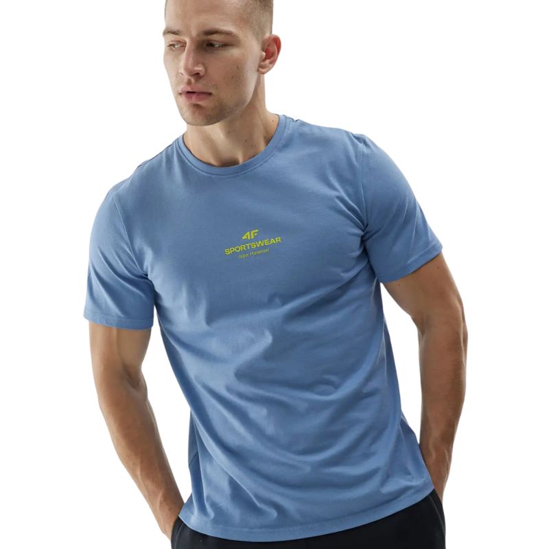 4f Men's T-shirt M2961 denim 4FWAW25TTSHM2961 32S Ruházat