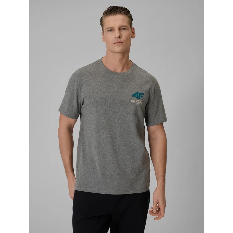4F Men's regular plain T-shirt póló 4FRSS26TTSHM3990-24M