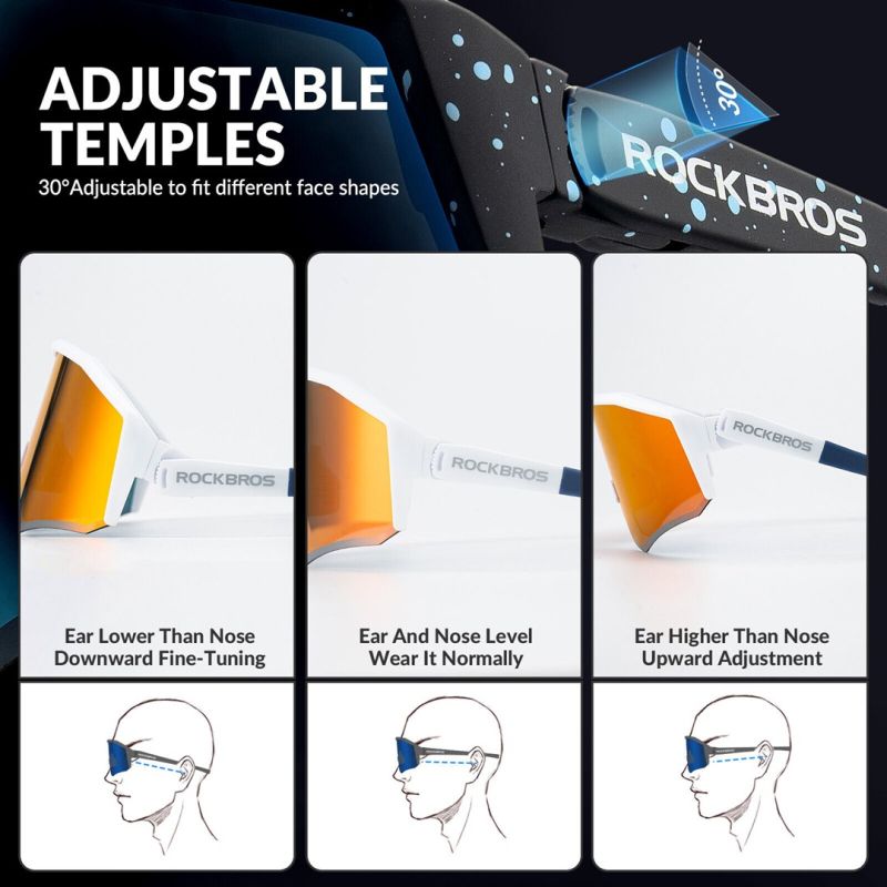 Rockbros sports glasses SP297 white with polarized lenses. fehér glasses, training equipment