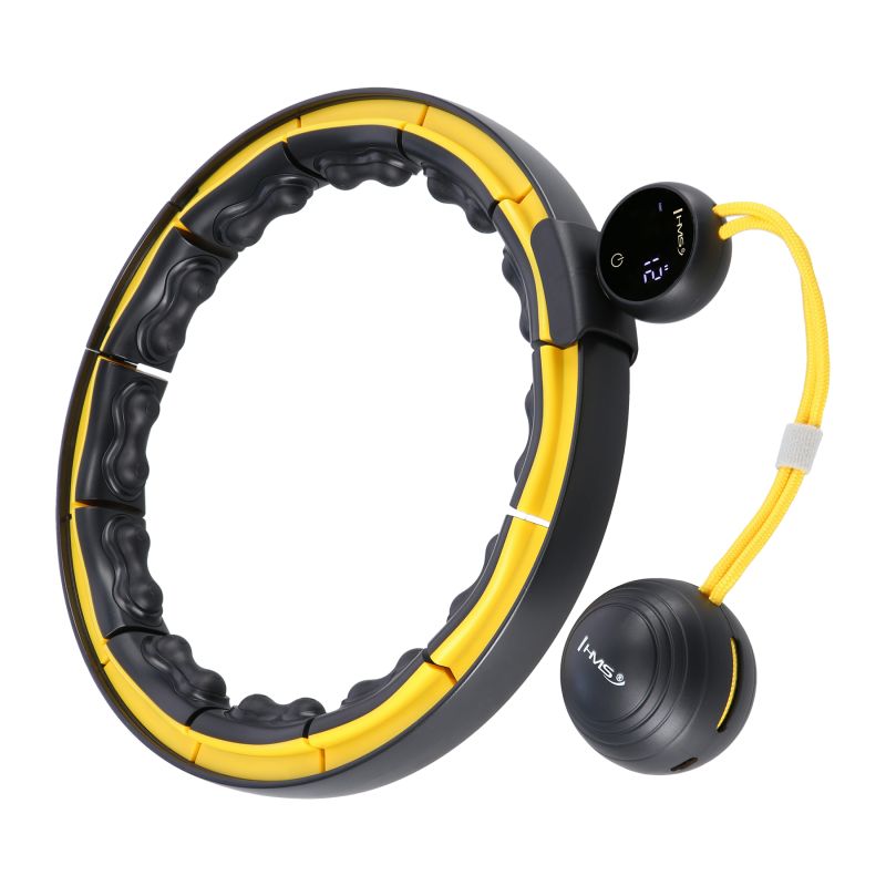 HMS Hhm21 Hula Hop Black/ With Magnets, Tpe Protection And Weight + Counter sárga edzéssegítő 17-44-598