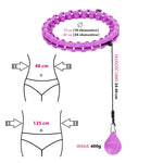 HMS Hula Hop Set Hhw12 Violet With Nuts And Weight + Belt Br163 Black Plus Size fekete póló 17-44-620