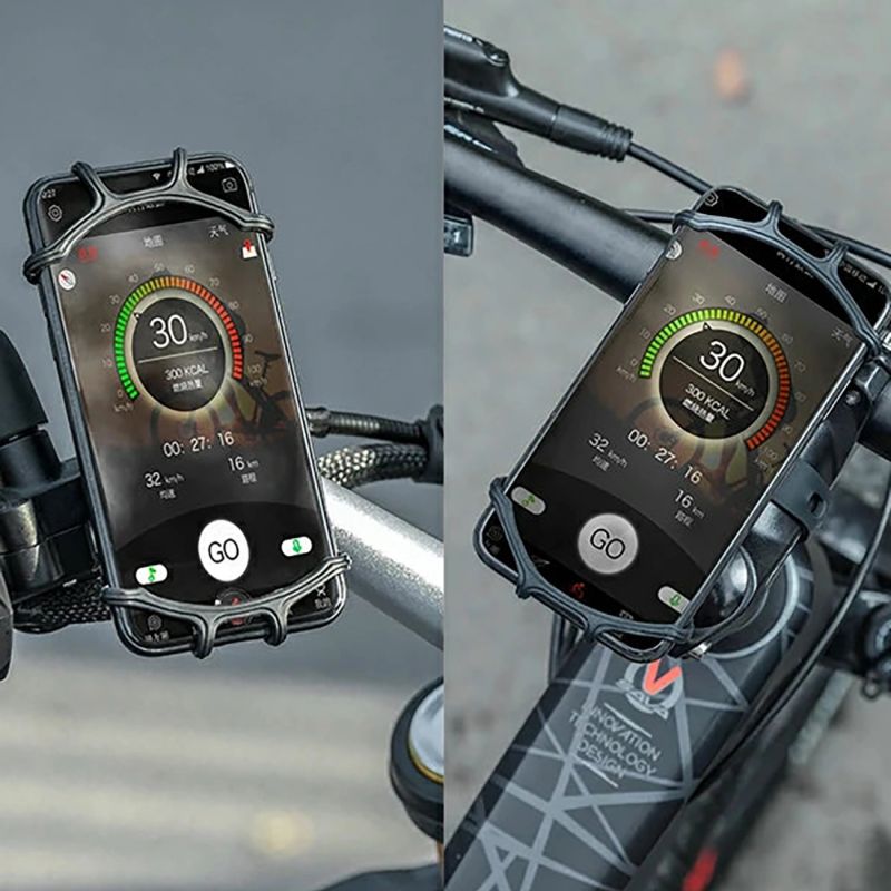 Rockbros LF436 Handlebar Clamp Phone Holder – Black czarny phones and accessories