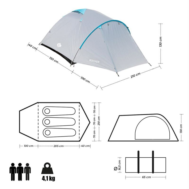 NILS CAMP ROCKER NC6013 3-person tent